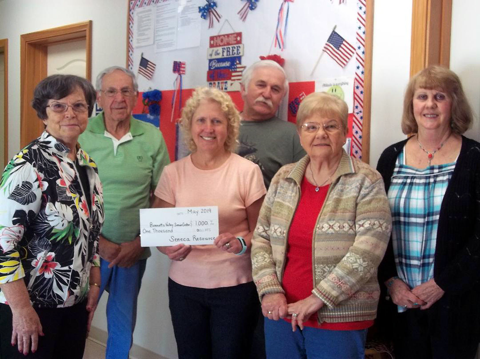 Seneca Resources donates to Bennetts Valley Senior Center